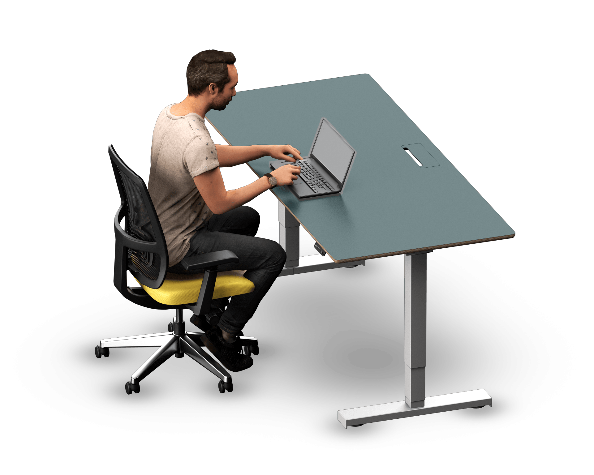 שולחן ארגונומי שולחן מתכוונן חשמלי שולחן עבודה מתכוונן שולחן עמידה